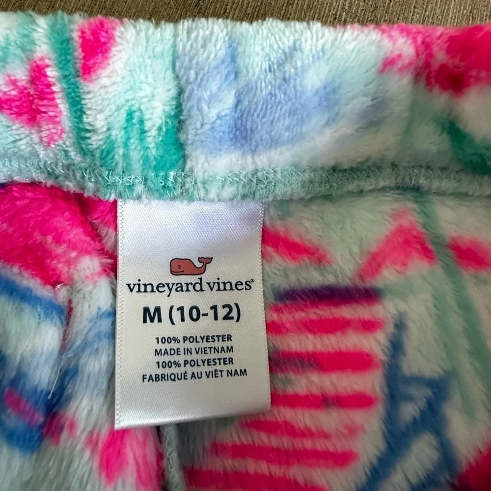 Vineyard Vines Pink and Blue Fleece medium 10-12 girls Pants